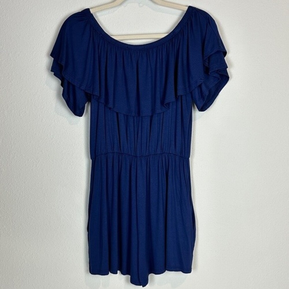 Heimish USA Navy Off-Shoulder Romper M